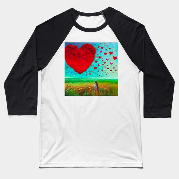 see my heart Baseball T-Shirt by bogfl